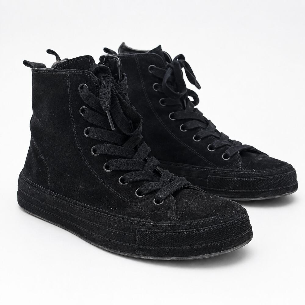 ANN DEMEULEMEESTER Scamosciato Black Suede High Top Sneaker EU 43 EUC